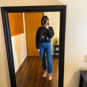 Vintage graphic cropped sweater